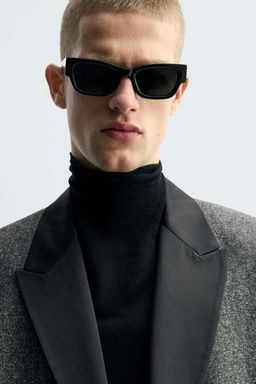 CONTRAST TEXTURED DOUBLE-BREASTED BLAZER - Zara фото 4