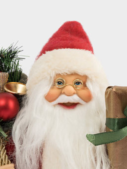 Изделие декоративное, 25 см, мягкое, пластик/полиэстер, Санта с мешком и подарком, New year - Anna lafarg фото 4
