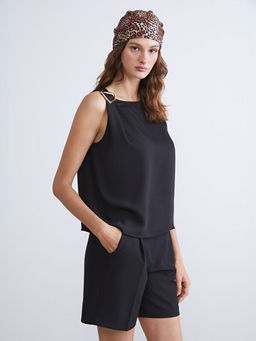 Bisiklet Yaka B?zg?l? Bluz