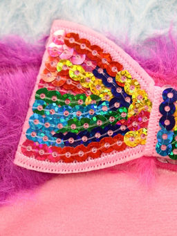 Блокнот плюшевый "Unicorn bow", blue, 21х15 см, плотность 80 гр.