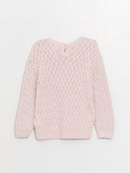 Bisiklet Yaka Kendinden Desenli K?z Bebek Triko Kazak - Waikiki фото 3