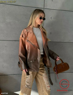 Кожаная весенняя куртка