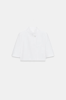BLAZER CROPPED MANGA CORTA ZW COLLECTION / Crudo - Zara фото 5