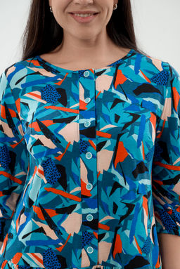 Платье женское из кулирки Софи осколки - Амадэль фото 10