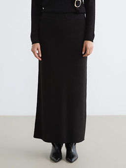 Beli Lastikli Fitilli Triko Etek