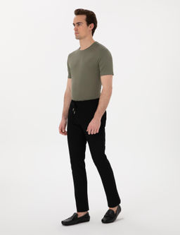 Siyah Slim Fit Jogger Kanvas Pantolon - Pierre cardin фото 3