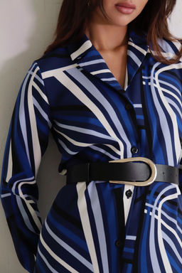 Martichelli Платье-рубашка с английским воротником с принтом  фото 7