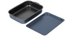 АП_AZURE (Сатин) Противень 230*300мм (синий) с крышкой арт.63302(5) Калитва