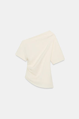 ZW COLLECTION LIMITED EDITION ASYMMETRIC DRAPED BLOUSE - Zara фото 6