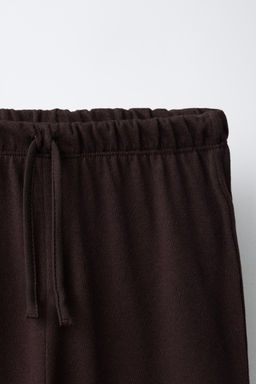 CONJUNTO CAMISETA Y PANTAL?N WIDE LEG LISOS / Marr?n - Zara фото 8