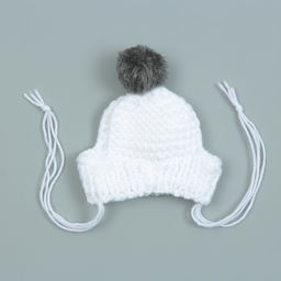 Шапка вязаная для собак, с помпоном, XS-S (объем головы 22 см, высота 7,5 см), микс - Пижон фото 9