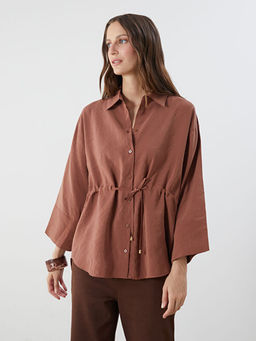 Oversize Modal Kar???ml? Kad?n G?mlek