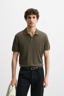 KNIT COTTON - SILK POLO SHIRT - Zara фото 10