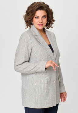 Жакет БелЭльСтиль 762 молочно-синий фото 6