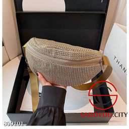 Сумка на пояс усыпанная камнями - Bruno фото 6