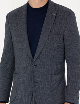 Lacivert Ekstra Slim Fit Spor Tak_m Elbise