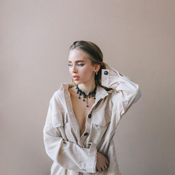 Чокер Госпожа круглые бусины, цвет чёрный, 31см - Queen fair фото 2