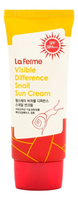 Солнцезащитный улиточный крем FARMSTAY Visible Difference Snail Sun Cream, 70ml