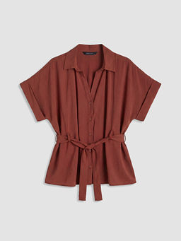 Oversize Modal Kar???ml? Kad?n G?mlek