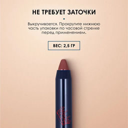КАРАНДАШ-ПОМАДА ДЛЯ ГУБ VIVID ACCENT МАРКИ SHU №466 терракотовый красный  фото 5