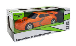 Р/У на батар. 1:24 "Спортивное авто" (9/0007, "Нордпласт") свет, звук, работает от 5*LR6