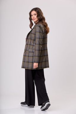 Костюм БелЭльСтиль 860/565 коричнево-желтая клетка фото 2