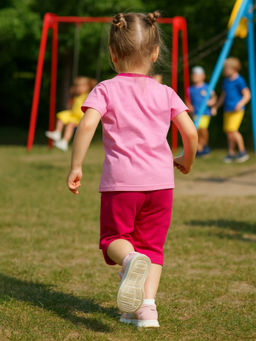 Костюм детский розовый/темная малина принт мишка 7057п (80, 52)