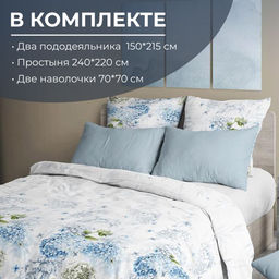 Комплект постельного белья Семейный, перкаль (Тиара) - Ивановотекстиль фото 2