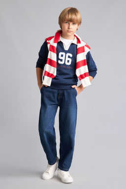 Oversize Bask_l_ Sweatshirt Erkek _ocuk - Defacto фото 5