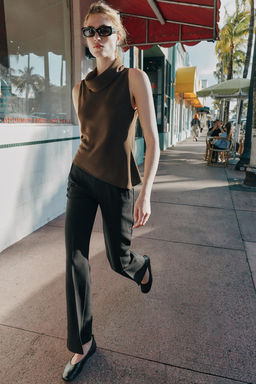 ASYMMETRIC HEM TOP - Zara фото 8