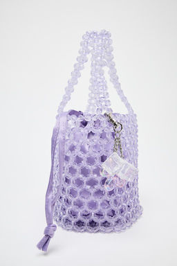 BEADED CYLINDRICAL BUCKET BAG - Zara фото 3