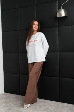 Лонгслив женский белый "Дом там где..."