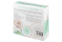 Салатник 2,2 л 23*23*9 см Кантри бирюзовый, фарфор - Elan gallery фото 10