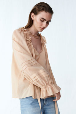 Blusa con cuello de volantes - H&m фото 4