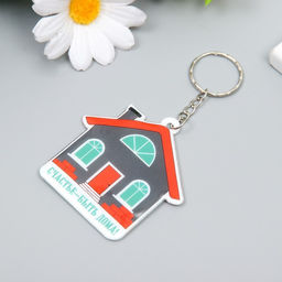 Цена за 12 шт. Брелок PVC Счастье - быть дома! 6,2х6 см - Simaland фото 2