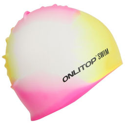 Шапочка для бассейна взрослая ONLYTOP Swim, силиконовая, обхват 54-60 см, цвета микс