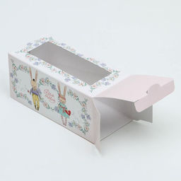 Цена за 5 шт. Коробка для макарун, кондитерская упаковка «Для тебя!», 5.5 х 12 х 5.5 см