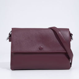 Сумка-мессенджер на молнии, цвет бордовый
