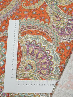 Сатин Восточная краса цв.оранжевый, ш.2.5м, хлопок-100%, 115гр/м.кв - Купава фото 5