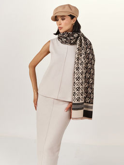 в составе ШЕРСТЬ  и КАШЕМИР Большой, мягкий, теплый  двусторонний палантин - Tantino фото 5