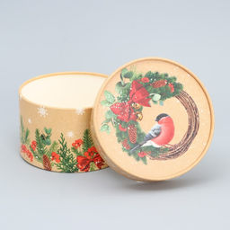 Коробка подарочная Новогодний венок, 12 х 8 см - Дарите счастье фото 2