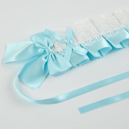 Карнавальная повязка Лолита цвет голубой с белым кружевом - Simaland фото 2