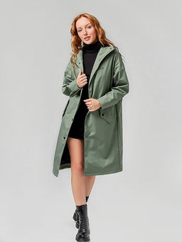 Плащ женский OVERSIZE 22271-389 серый