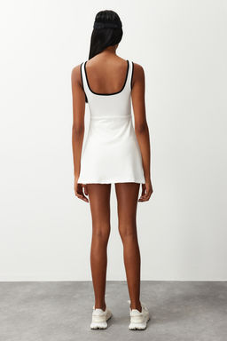 TRENDYOLMILLA Siyah Biye Detayl? 2 Katmanl? Ici Sortlu Tenis Orme Spor Elbise THMSS24EL00000 фото 6