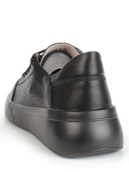 05-PDD180-6 BLACK Кроссовки женские (натуральная кожа)