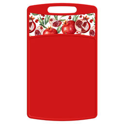 Доска разделочная пластмассовая "Bergamo" 33,5х22х0,4см, прямоугольная, красный (Россия)