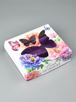 Цена за 5 шт. Кондитерская упаковка для макарун с окном, Самой нежной, 16.5?19?5.5 см