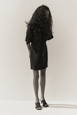 Vestido en mezcla de lino con bordado ingles - H&m фото 3