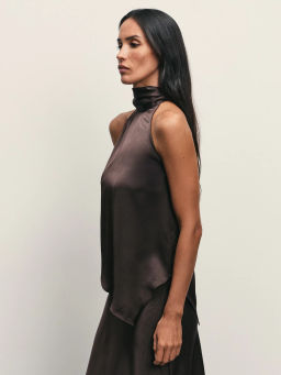 Блузка-топ с воротником халтер / Zarina  фото 4