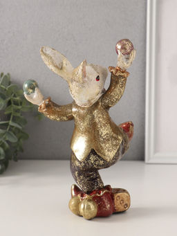 Фигурка полистоун «Цирковой кролик-жонглёр», 12.5×15×20 см